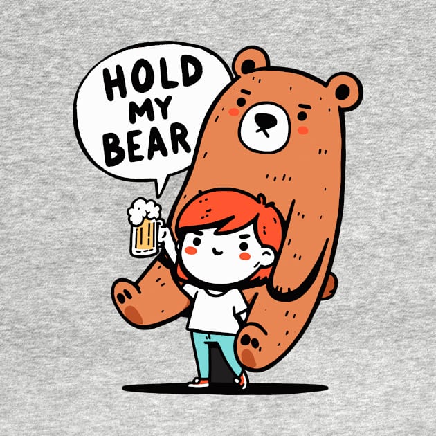 Hold my Beer Bear Girl by DoodleDashDesigns